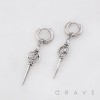 PAIR OF CELESTIAL ORBIT SPIKE PENDANT 316L SURGICAL STEEL EARRING
